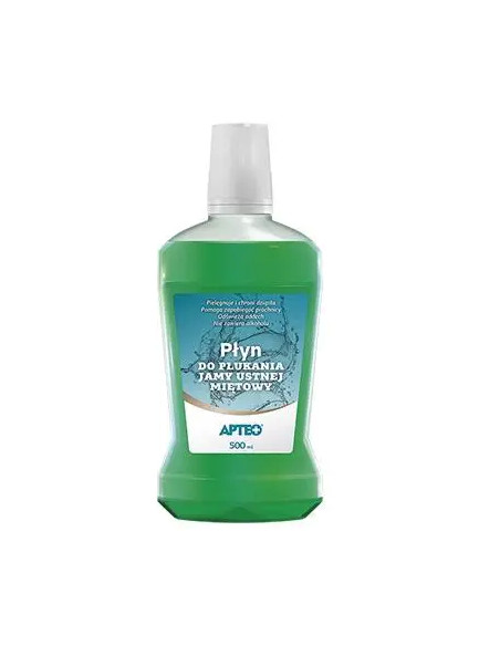 Płyn do płukania jamy ustnej miętowy 500 ml APTEO CARE