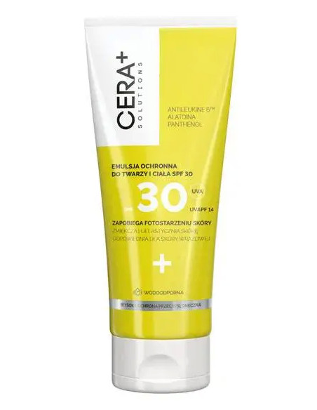 CERA+ Solutions Emulsja ochronna do twarzy i ciała SPF 30 200 ml