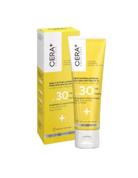CERA+ Solutions Krem z wysoką ochroną przeciwsłoneczną SPF 30 do skóry suchej i wrażliwej 50 ml