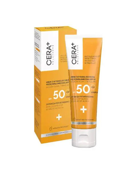 CERA+ Solutions Krem z wysoką ochroną przeciwsłoneczną SPF 50 do skóry suchej i wrażliwej 50 ml