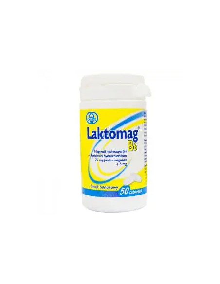 Laktomag B6 50 tabl. smak bananowy