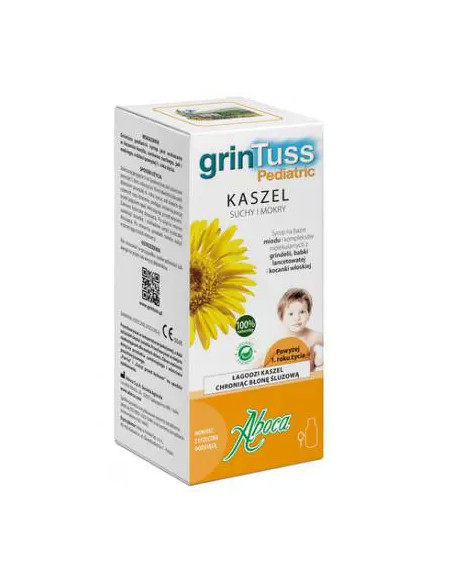 Aboca GrinTuss Pediatric syrop na kaszel suchy i mokry dla dzieci 210 g