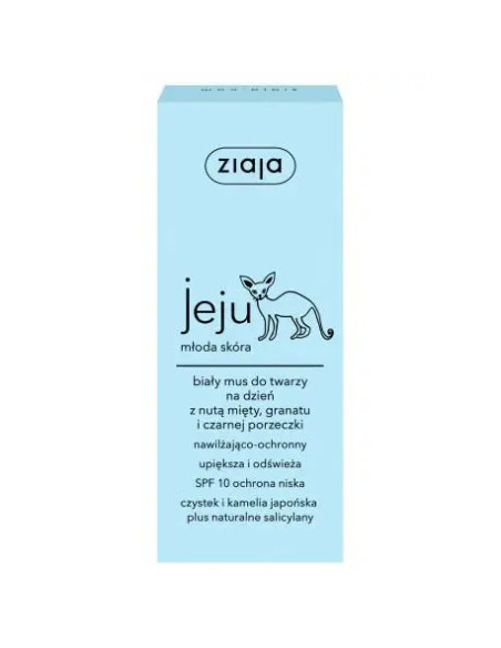 Ziaja Jeju Młoda Skóra Biały mus do twarzy na dzień 50 ml