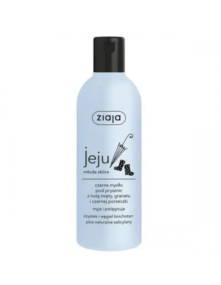 Ziaja Jeju Młoda Skóra Czarne mydło pod prysznic 300 ml
