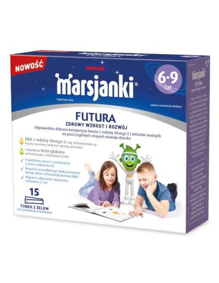 Marsjanki Futura Zdrowy wzrost i rozwój 6-9 lat 15 tubek z żelem