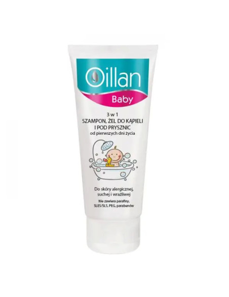 Oillan Baby szampon żel do mycia i do kąpieli 3w1 200 ml
