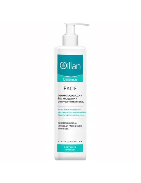 Oillan Balance Dermatologiczny żel micelarny do mycia twarzy i oczu 250 ml