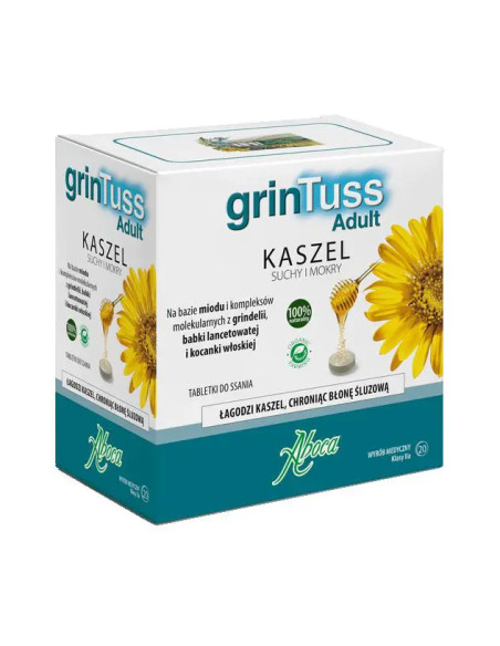 Aboca Grintuss Adult suchy i mokry 20 tabl.