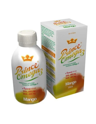 Prince Omega tran z wątroby rekina smak mango...