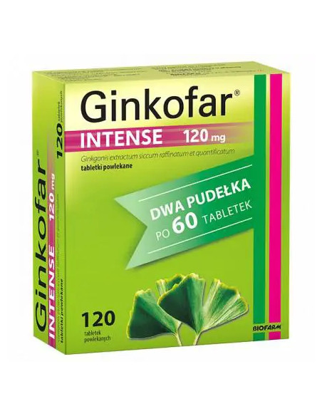 Ginkofar Intense 120 mg 60 tabl. + 60 tabl. duopack