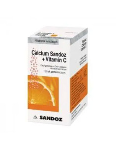 Calcium Sandoz + Vitamina C 10 tabl.