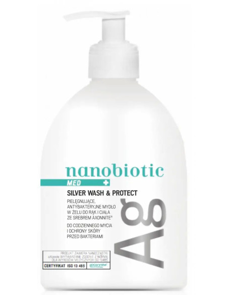 Nanobiotic Med Silver Wash & Protect Mydło z nanosrebrem antybakteryjne 500 ml