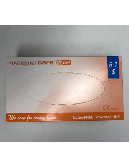 Rękawice winylowe bezpudrowe Sempercare Vinyl rozm. S 100 szt.