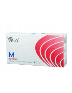 Rękawice nitrylowe bezpudrowe VELO rozm. M 100 szt.