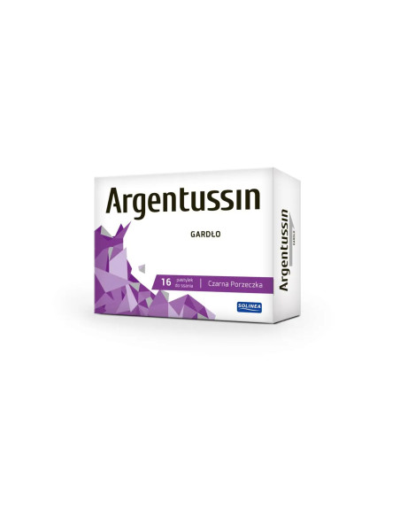 Argentussin Gardło  Czarna Porzeczka 16 pastylek