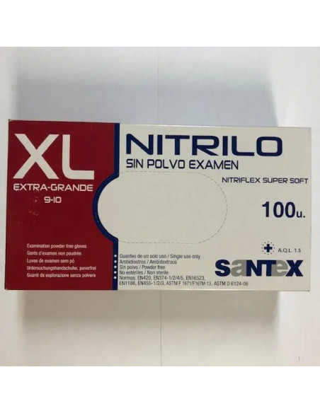 Rękawice nitrylowe Santex Nitrilo rozm. XL 100 szt.