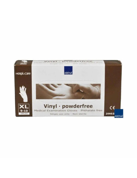 Rękawice chirurgiczne bezpudrowe winylowe XL 100szt. Abena 