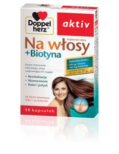 Doppelherz Aktiv Na włosy + biotyna 30 kaps.