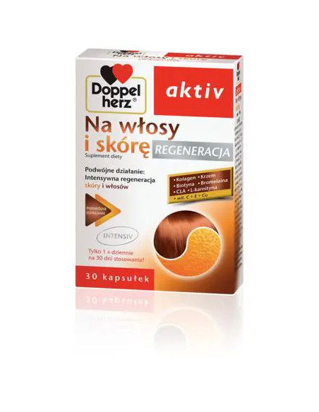 Doppelherz Aktiv Na włosy i Skórę Regeneracja 30 kaps.