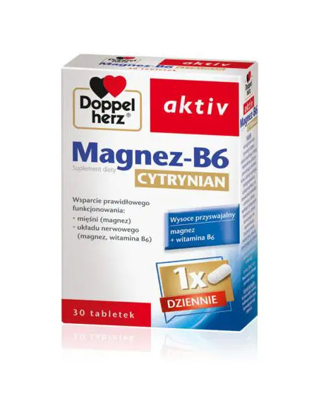 Doppelherz Aktiv Magnez-B6 Cytrynian 150 mg 30 tabl.