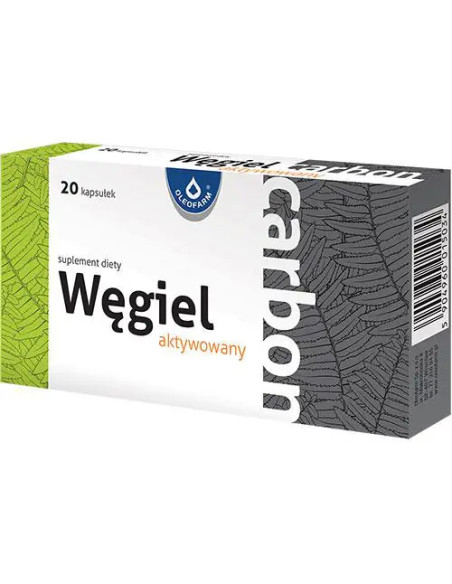 Oleofarm Węgiel aktywowany 20 kapsułek