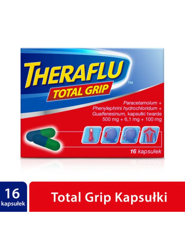 Theraflu Total Grip 16 kaps.