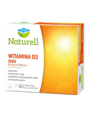 Naturell Witamina D3 2000 60 tabletek do ssania