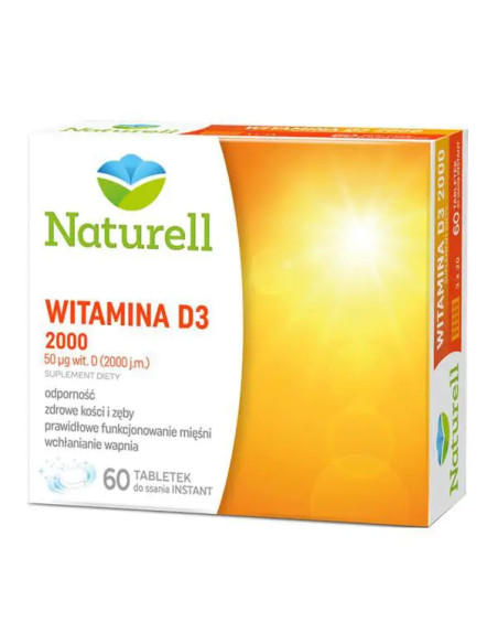 Naturell Witamina D3 2000 60 tabletek do ssania
