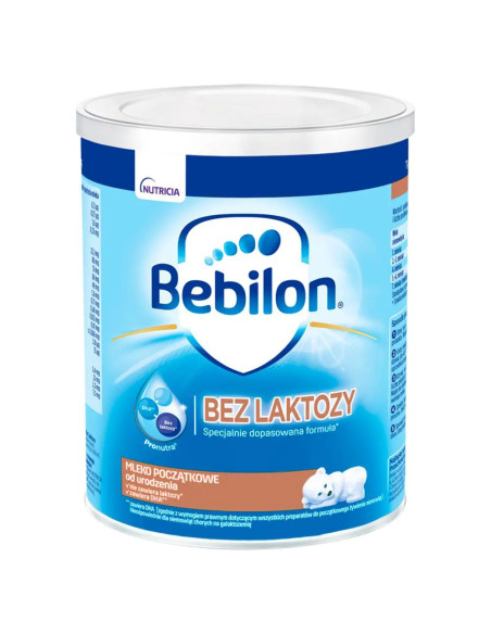 Bebilon Bez laktozy Pronutra Mleko początkowe od urodzenia 400 g