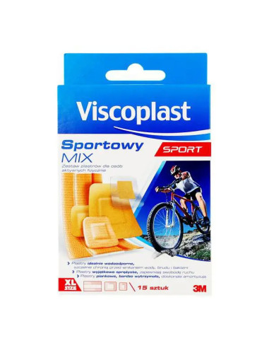 Viscoplast Zestaw plastrów sportowy mix 15 szt.