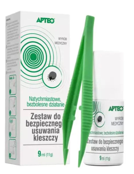 Zestaw do bezpiecznego usuwania kleszczy Apteo Care 9 ml