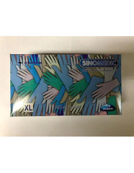 Sinomedic rękawice nitrylowe 100 sztuk