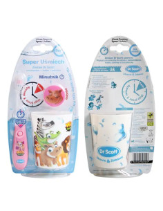 Dr. Scott Super uśmiech zestaw: szczoteczka + kubek +...