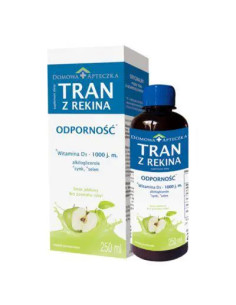 Tran z rekina odporność o smaku jabłkowym 250 ml
