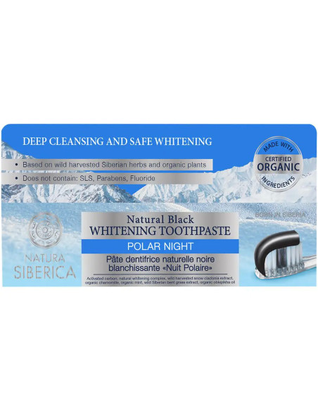 Natura Siberica Naturalna czarna pasta do zębów Polar Night 100 g