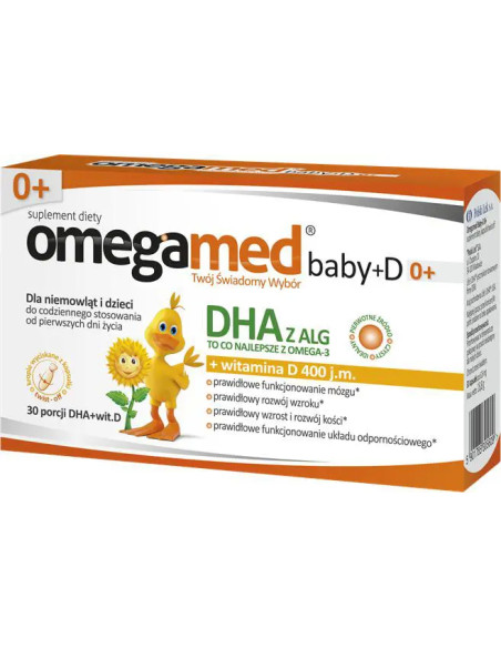 Omegamed Baby + D 0+ 30 kapsułek twist-off