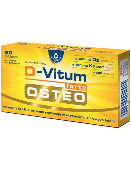 Oleofarm D-Vitum Forte Osteo Witamina D 2000 j.m. 60 tabletek