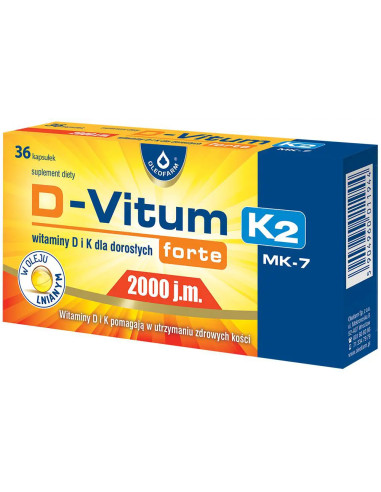 Oleofarm D-Vitum Forte + K2 Witamina D 2000...