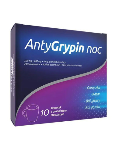 Antygrypin Noc 10 saszetek