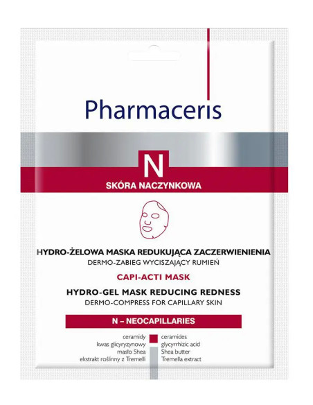 Pharmaceris N Capi-Acti Mask Hydro-żelowa maska redukująca zaczerwienienia 1 sztuka