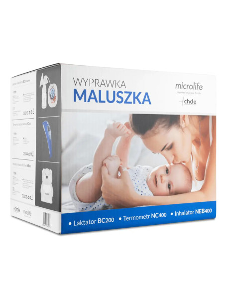 Microlife Wyprawka Maluszka zestaw Laktator BC200 + Termometr NC400 + Inhalator NEB400