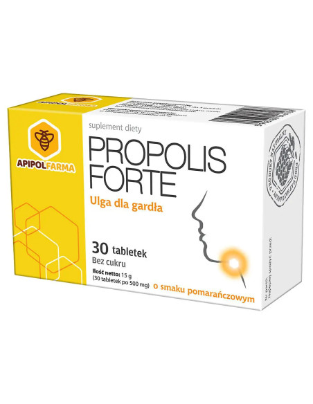 Propolis Forte smak pomarańczowy 30 tabletek