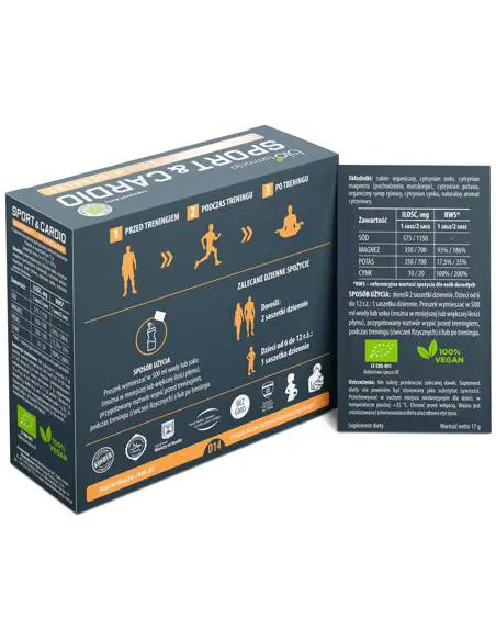 Sport i Cardio elektrolity i sole mineralne 14 sasz. Bio Farmacja