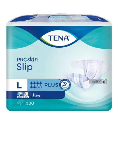 Tena Slip ProSkin Plus, pieluchomajtki, rozmiar L, 92-144 cm, 30 sztuk