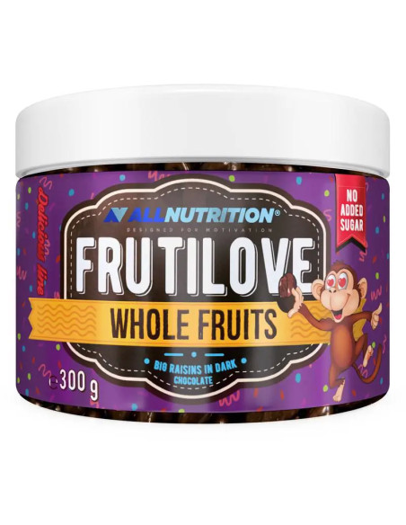 FRUTILOVE WHOLE FRUITS - duże rodzynki w ciemnej czekoladzie 300 g