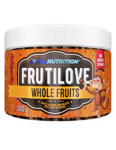 FRUTILOVE WHOLE FRUITS - daktyle w ciemnej czekoladzie z nutą pomarańczy 300 g