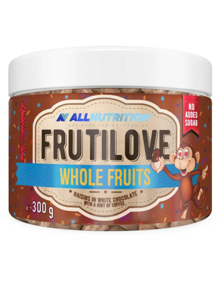 FRUTILOVE WHOLE FRUITS - rodzynki w białej czekoladzie z nutą kawy 300 g