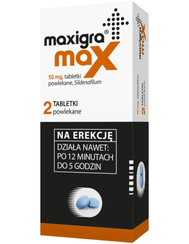 Maxigra Max 50 mg 2 tabletki