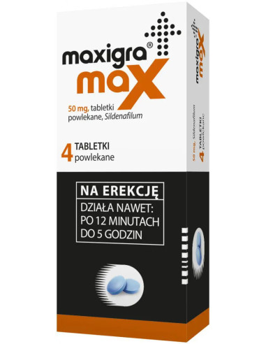 Maxigra Max 50 mg 4 tabletki