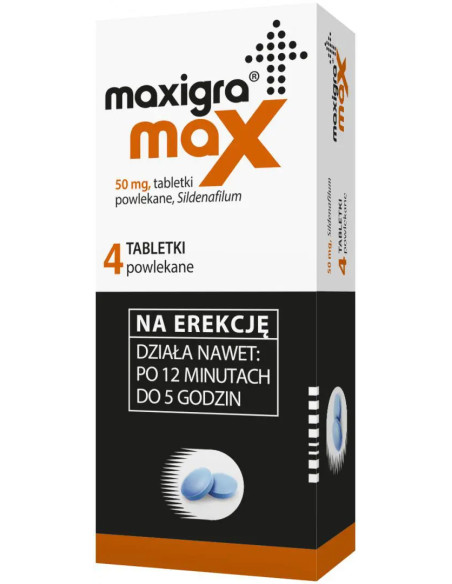 Maxigra Max 50 mg 4 tabletki